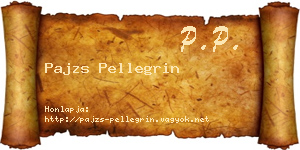 Pajzs Pellegrin névjegykártya