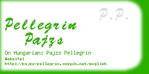 pellegrin pajzs business card